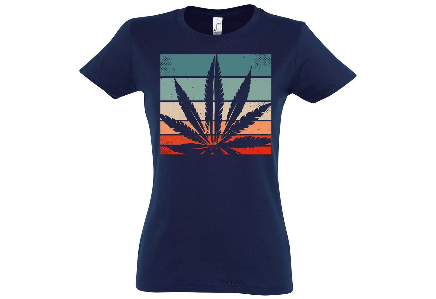 Youth Designz T-Shirt Retro Cannabis Damen T-Shirt mit modischem Frontprint von Youth Designz