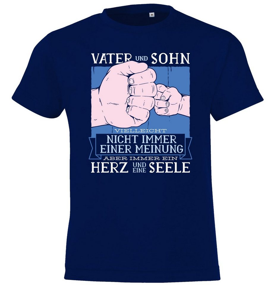 Youth Designz T-Shirt "Vater Sohn Herz Seele" Kinder Shirt für Jungen und Mädchen mit trendigem Frontprint von Youth Designz