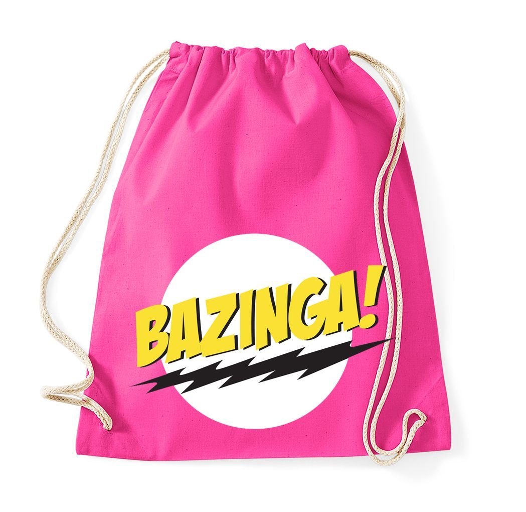 Youth Designz Turnbeutel Bazinga Baumwoll Tasche Turnbeutel, mit modischem Print von Youth Designz