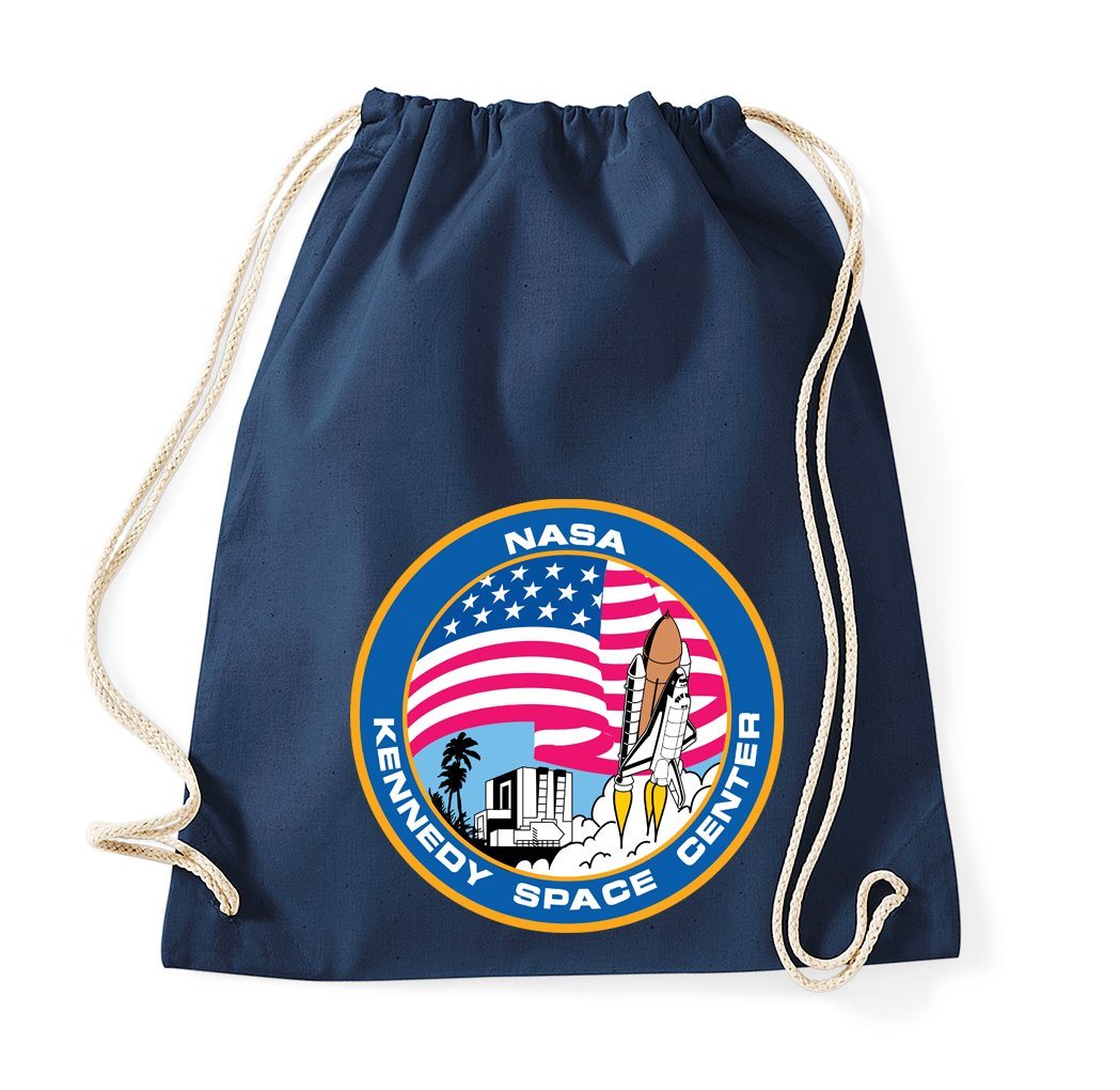 Youth Designz Turnbeutel Kennedy Space Center Baumwoll Tasche Turnbeutel, mit tranigem Print von Youth Designz