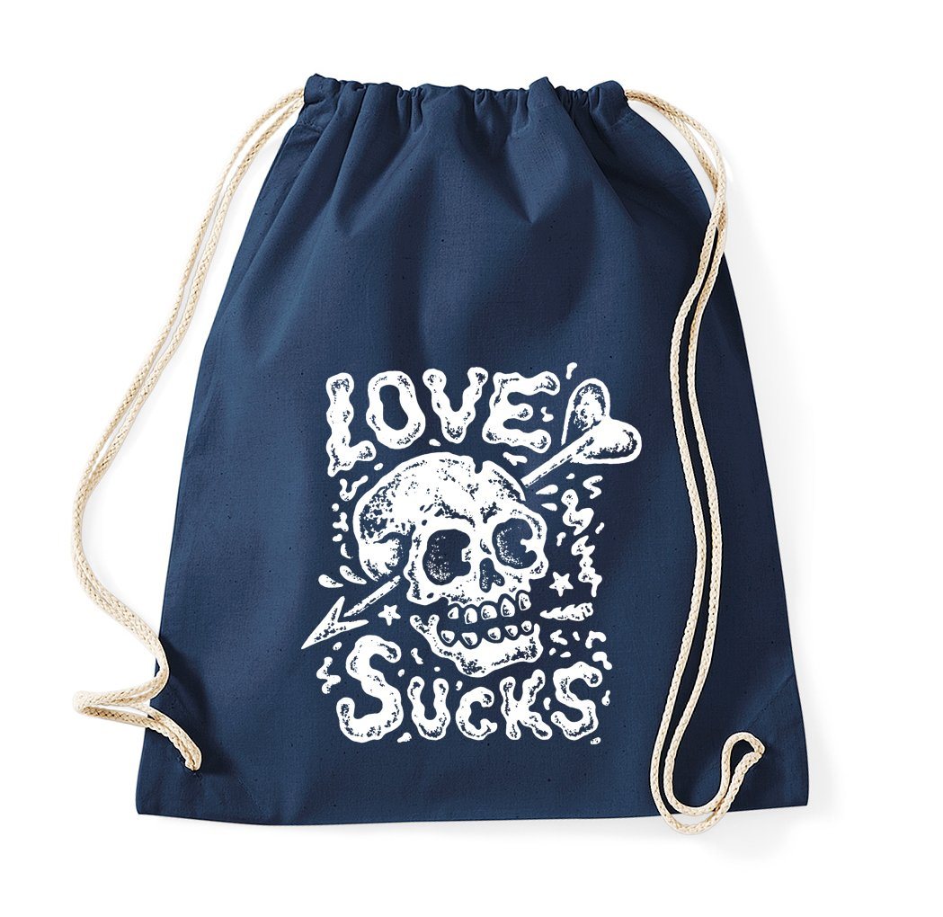 Youth Designz Turnbeutel "Love Sucks" Baumwoll Tasche Turnbeutel, mit trendigem Frontprint von Youth Designz