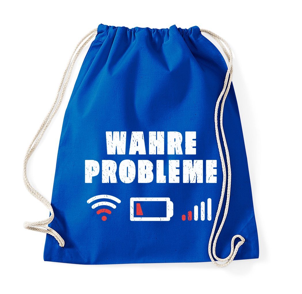 Youth Designz Turnbeutel "Wahre Probleme" Baumwoll Tasche Beutel von Youth Designz