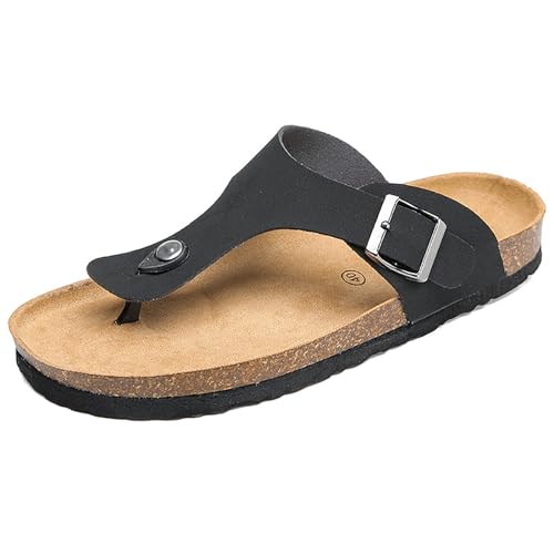 Youthful flying Herren Flip Flops Zehentrenner Damen Badeschuhe Strand Sandalen Sommer Hausschuhe Rutschfest Sandalen(Size:40 EU,Color:Schwarz) von Youthful flying