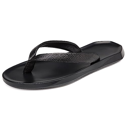 Youthful flying Herren Zehentrenner Leichte Bequeme Flip Flops Sommer Strand Badelatschen Outdoor Rutschfeste Sandalen(Size:44 EU,Color:Schwarz) von Youthful flying