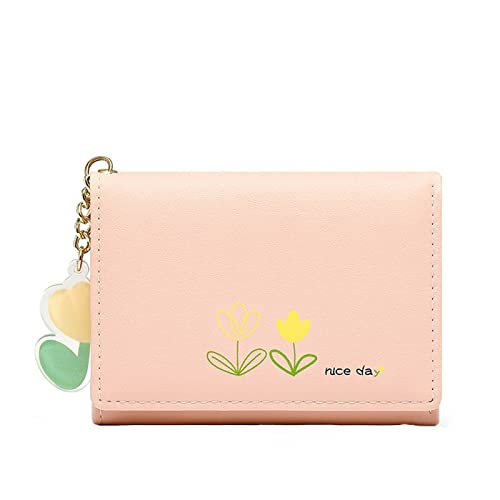 Damen Geldbörsen Groß Günstig Damen Kleine Mode Geldbörse Multi Card ID Bag Damen Geldbörse Clutch Bag Schlüsseletui mit Geldscheinfach und Münzfach (Pink, One Size) von Youyu77