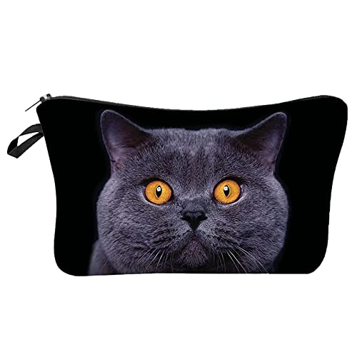 Jogginghose Herren Mit Taschen Cat 3D gedruckte europäische und amerikanische Kosmetiktasche Handtasche Damen Aufbewahrungstasche Schlüsseltaschen-Münzbeutel (A, One Size) von Youyu77