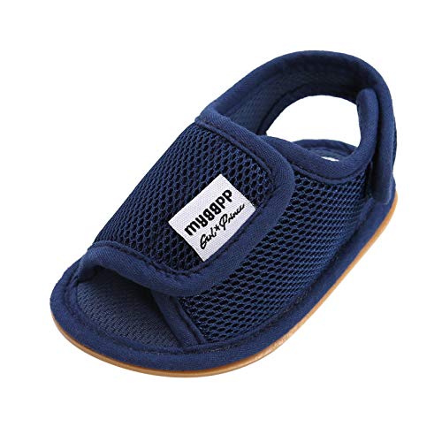 Youyu77 Baby Mädchen Gummi Netz rutschfest jungen Sandalen flache Schuhe weiche einzige zu Fuß Baby Schuhe Sandalen Kinder (Navy, 13-18M) von Youyu77