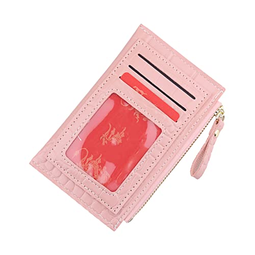 Youyu77 Brieftasche Kartenetui Mode Frauen ID Kurze Brieftasche Einfarbige Tasche Reißverschluss Geldbörse Mehrere Kartenfächer Clutch Bag Damen Handtasche (Pink, One Size) von Youyu77