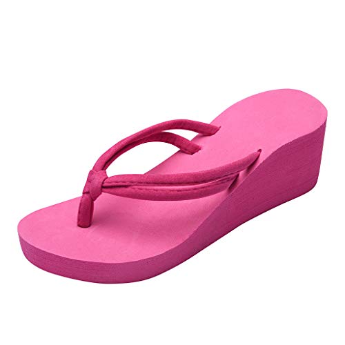 Pantoffel Cord-Slipper Arbeits-Pantoffeln Badelatschen Sommerschuhe Flipflop Flip Flop Badeschlappen Pool Schuhe Slipper Römersandalen Sandalette (43,Pink) von Yowablo