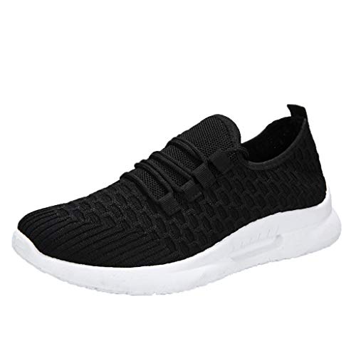 Turnschuhe Frauen Outdoor Wanderschuhe Mode Laufen Atmungsaktive Mesh Sportschuhe (38,Schwarz) von Yowablo