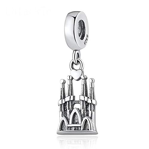 Charm Anhänger,S925 La Sagrada Familia Dangle Anhänger Charm Fit Lady Armband Armreif Für Frauen Diy Schmuck Markierung Feine Anhänger Armband Schmuck Making Girls Teens Diy von YsKYCs