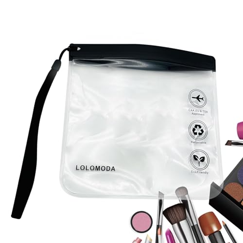 Transparente Kosmetiktasche, Kosmetiktasche, Make-up-Organizer, Kosmetik-Organizer, transparent, mit Reißverschluss und Umhängeband, Make-up-Reisetasche, Kulturbeutel für Damen, Herren von Ysvnlmjy