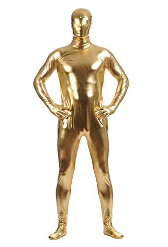 Yuanu Unisex Reine Farbe Beschichtung Adhesive All Inclusive Ganzkörperanzug Cosplay Bühnen Performance Zentai Onesies Gold 2XL Yuanu Unisex Reine Farbe Beschichtung Adhesive All Inclusive Ganzkörperanzug Cosplay Bühnen Performance Zentai Onesies Gold 2XL von Yuanu
