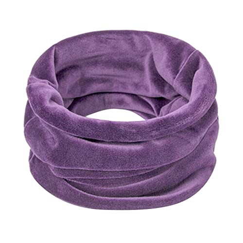 Halstuch Damen schlauchschal Winter Herren Winter-Ski-Nackenschutz Damen Herbst und Winter Gold Samt winddichter Nackenschutz Halsschal verdickter winddichter Kragenschal Schlauch (Purple, One Size) von Yudiega