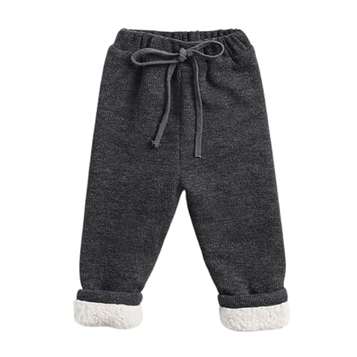 Yudiega Schneehose Kinder Thermo Leggings Kinder Kleinkind Mädchen Jungen Feste Lose Hosen Lässige Warme Hosen Für Kinder Herbst Winter Kleidung Skianzug Kinder 152 (Black, 2-3 Years) von Yudiega