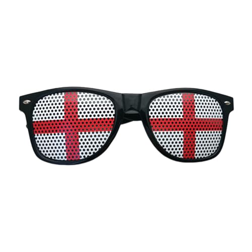 YugxfhR Deutschland Flaggen Sonnenbrille Fanbrille, Em Fanartikel Deutschland Fussball Fanartikel, Euro 2024 Fanartikel Sonnenbrille Spanien Frankreich Italien England Kroatien 13 Flaggen (England) von YugxfhR