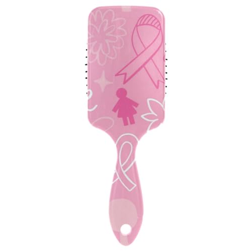 Luftkissen-Kamm für Brustkrebs-Bewusstsein Liebe, rosa, antistatisch, Massage-Haarkamm, Kunststoff-Entwirrungsbürsten für Damen und Herren, verbessern die Haarstruktur von Yuiboo