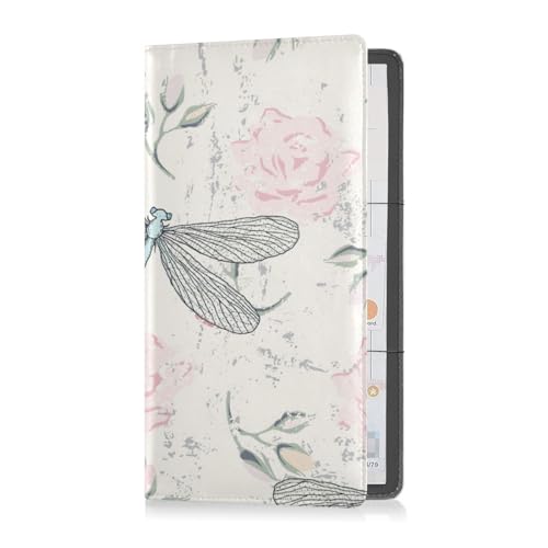 Yuiboo Auto Zulassung und Versicherung Kartenhalter KFZ Versicherung und Zulassung Halter Wallet Case für Personalausweis Führerschein Schlüssel Kontaktinformationen Karten Grunge Floral Shabby Chic von Yuiboo