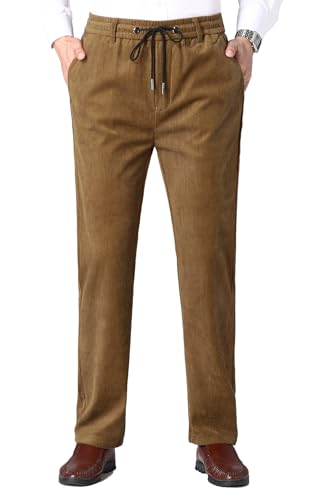 Yukirtiq Herren Cordhose Chino Jogger Stoffhose Herrenhose Freizeithose Cord Hose mit Tunnelzug Sweatpants Jogginghose Sporthose, Khaki, L Yukirtiq Herren Cordhose Chino Jogger Stoffhose Herrenhose Freizeithose Cord Hose mit Tunnelzug Sweatpants Jogginghose Sporthose, Khaki, L von Yukirtiq