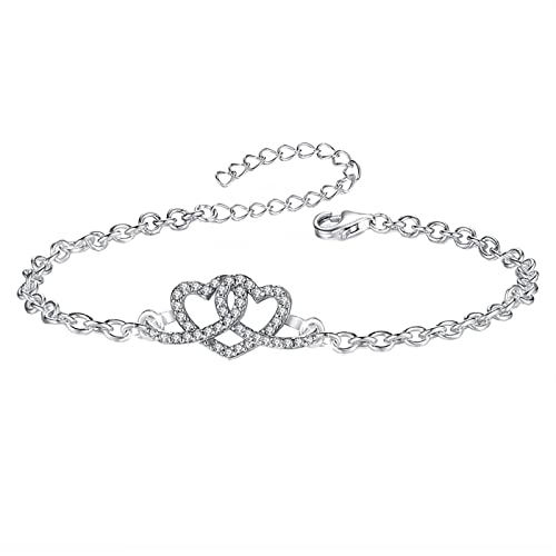 Fußkettchen mit Unendlichkeitszeichen für Damen I Wasserfeste Infinity Fußkette (22-27cm) I Zirkonia Sommer Barfuß Strand Fusskette I Frauen Fußschmuck mit Kugeln Geschenke für Freundin von Yuluzeln