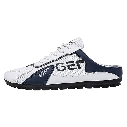 Yunyahe Espandrillos Herren Schuhe Herren Herrenschuhe Trend vielseitige Freizeitschuhe Lazy Man Half Slipperboard Schuhe Schuhe männlich Sommerschuhe Herren Anzugschuhe Herren Schwarz (White, 42) von Yunyahe