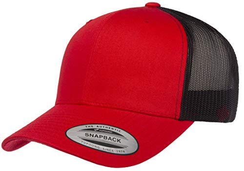 Yupoong Unisex Yp Classics Retro Trucker Cap 2-Tone Hut, rot/schwarz, Einheitsgröße von Yupoong