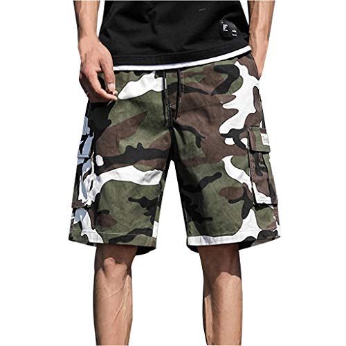 Yusealia Herren Shorts Cargo Camouflage Sporthose Outdoor Wanderhose Kurze Hose Casual Sommer Cargohose mit Gummizug und Taschen Sweatshorts Leichte Cargoshorts Yusealia Herren Shorts Cargo Camouflage Sporthose Outdoor Wanderhose Kurze Hose Casual Sommer Cargohose mit Gummizug und Taschen Sweatshorts Leichte Cargoshorts von Yusealia