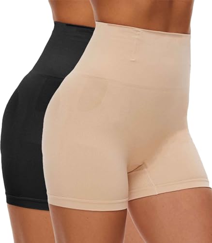 Yutdeng Bauchweg Unterhose Damen Hohe Taille Shapewear Nahtlose Boxershorts Bequem Kurze Hose Miederhose mit Bein Figurenformend Miederpant Shorts Leggings Anti Scheuern unter Kleid Kurze Unterwäsche von Yutdeng