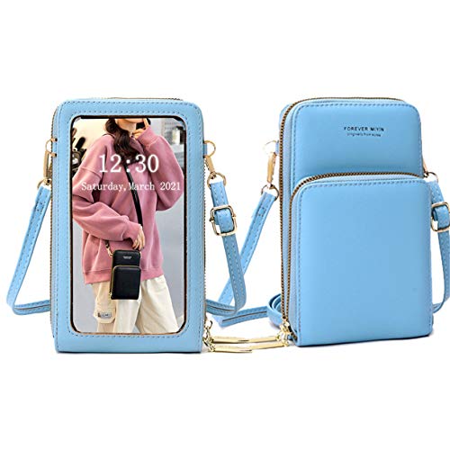 Yutdeng Damen Geldbörsen Schultertasche Crossbody Tasche Touchscreen Handy Umhängetasche Brieftasche Damen Leder PU Geldbörse mit Kartenfächer Verstellbar Schultergurt für von Yutdeng