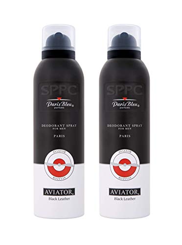 2 x Paris Bleu Aviator Black Deodorant Spray for Men 200 ml (400 ml) von Yves de Sistelle