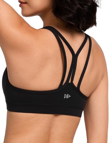 Yvette Damen Sport BH Yoga Bra Spaghetti Schmetterling-Rücken Top Gepolstert Ohne Bügel,Schwarz,XL Yvette Damen Sport BH Yoga Bra Spaghetti Schmetterling-Rücken Top Gepolstert Ohne Bügel,Schwarz,XL von Yvette