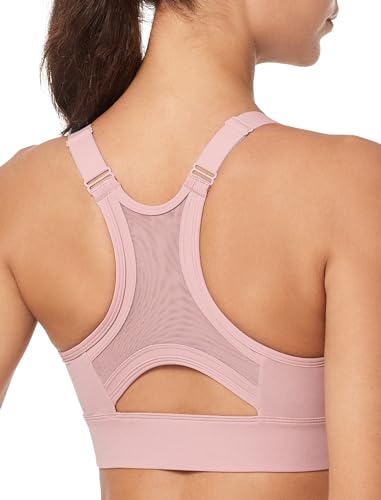 Yvette Verstellbar Damen Sport BH Starker Halt mit Vorderverschluss Große Größen Lauf Fitness Bra, Rosa, 3XL Große Größen von Yvette