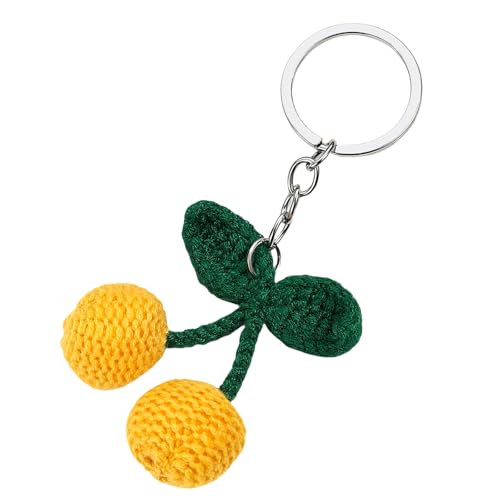 Ywmsfl Wunderschöner, stabiler Garn-Kirschen-Charm-Anhänger, Ornament, handgefertigt, modisches Accessoire zum Personalisieren von Schlüsselanhängern und Geschenken Ywmsfl Wunderschöner, stabiler Garn-Kirschen-Charm-Anhänger, Ornament, handgefertigt, modisches Accessoire zum Personalisieren von Schlüsselanhängern und Geschenken von Ywmsfl