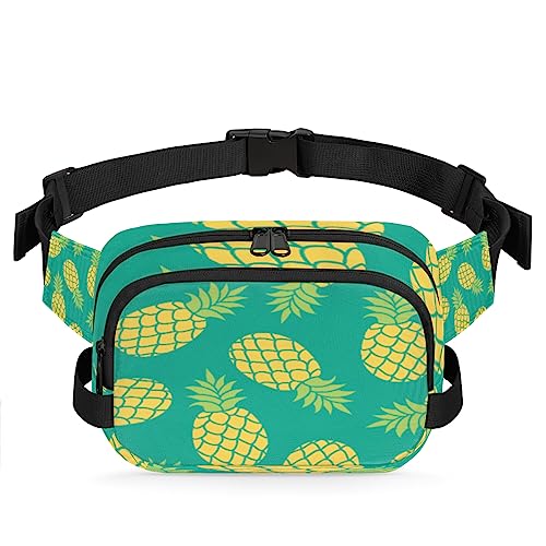 Gürteltasche mit tropischen Früchten, Ananas, Gürteltasche für Damen, Herren, Ananas, modische Umhängetasche, Hüfttasche mit verstellbarem Riemen für Outdoor, Workout, Freizeit, Reisen, Laufen, von Yzrwebo