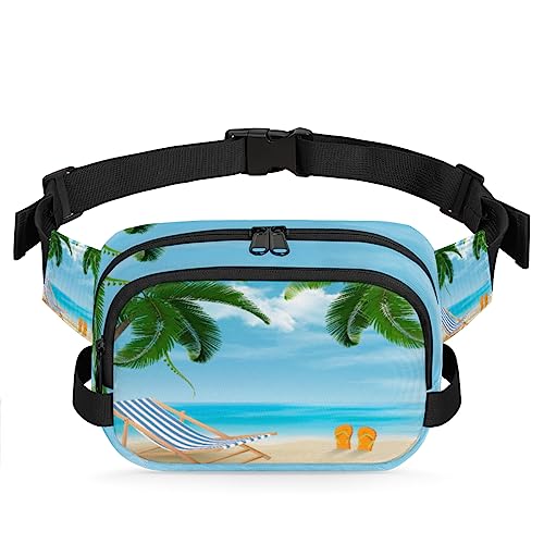 Gürteltasche für Sommer, Strand, für Damen, Herren, Palme, Hüfttasche, modische Umhängetasche, Hüfttasche mit verstellbarem Riemen für Outdoor, Workout, Freizeit, Reisen, Laufen, Wandern, Radfahren, von Yzrwebo