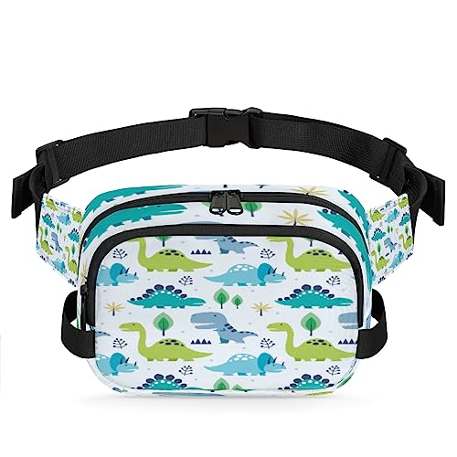 Gürteltasche mit Cartoon-Dinosaurier-Motiv für Damen und Herren, schöne Dinosaurier-Hüfttasche, modische Umhängetasche, Hüfttasche mit verstellbarem Riemen für Outdoor, Workout, Freizeit, Reisen, von Yzrwebo