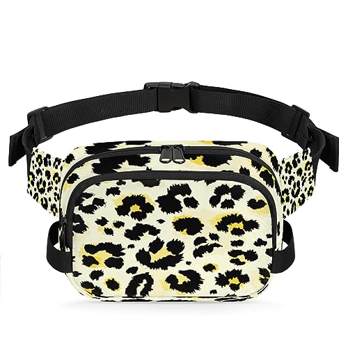 Gürteltasche mit Leopardenmuster für Damen und Herren, Tierhaut, modische Umhängetasche, Hüfttasche mit verstellbarem Riemen für Outdoor, Workout, Freizeit, Reisen, Laufen, Wandern, Radfahren, von Yzrwebo