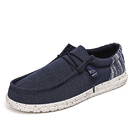 Herren-Sneaker for Schnüren, leichte, atmungsaktive Allwetterschuhe for Zuhause, Freizeit, Reisen, Autofahren (Farbe : Blue, Size : 40 EU) von ZAANHA