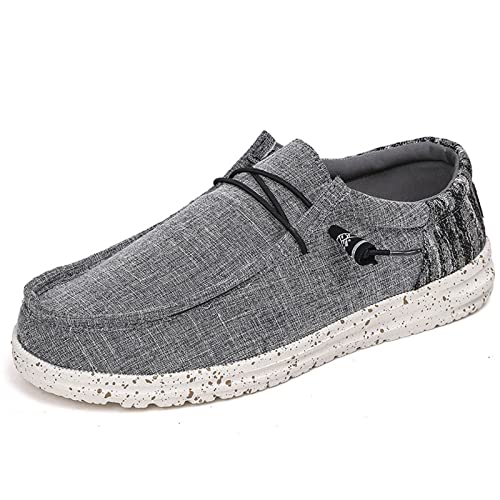 Herren-Sneaker for Schnüren, leichte, atmungsaktive Allwetterschuhe for Zuhause, Freizeit, Reisen, Autofahren (Farbe : Grey, Size : 40 EU) von ZAANHA