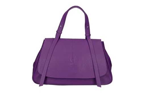 Zacia Echtleder Luxus Handtasche Schultertasche, violett von ZACIA Bags