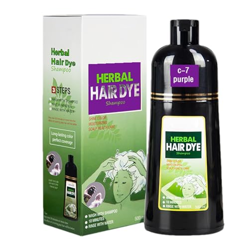 500 ml Haarfärbeshampoo, 3-in-1 Sofort-Haarfärbeshampoo, Shampoo mit natürlichen Kräuterextrakten, schwarzes Haarfärbeshampoo für Männer und Frauen, 100% Deckkraft von ZAGARO