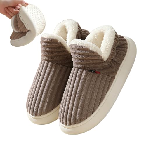 Damenhausschuhe,Rutschfeste Pantoffeln mit orthopädischen Sohlen | Indoor Outdoor Scuff Slides, Winter bequeme Slip-On Fuzzy Home Hausschuhe für Damen und Herren Zagaro von ZAGARO