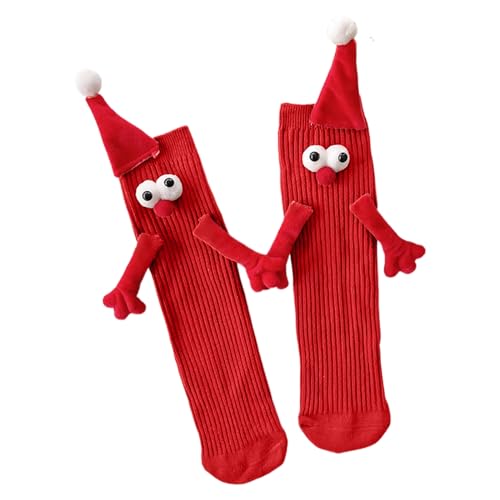 Hand in Hand Socken - Paarsocken halten sich an den Händen,Socken, die Hände halten, Hand haltende Socken für Erwachsene, Neuheit 3D-Puppenpaarsocken, Freundschaftsgeschenk Zagaro von ZAGARO