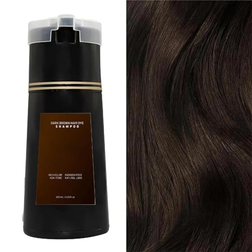 Nova Hair Dye Shampoo, Nova Hair Instant Dye Shampoo für Männer und Frauen, Mildes natürliches Haarfärbeshampoo, Nova Hair Color Shampoo Haarpflege für Haar und Kopfhaut, 200 ml von ZAGARO