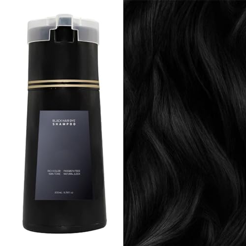 Nova Hair Dye Shampoo, Nova Hair Instant Dye Shampoo für Männer und Frauen, Mildes natürliches Haarfärbeshampoo, Nova Hair Color Shampoo Haarpflege für Haar und Kopfhaut, 200 ml von ZAGARO