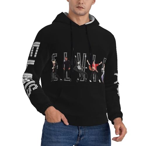 ZALIX Singer Rock-Presley Kapuzenpullover für Herren, Hip-Hop-Kapuzenpullover, modische Grafiken, Kapuzen-Sweatshirt, ästhetischer Langarm-Pullover, 10, XL von ZALIX