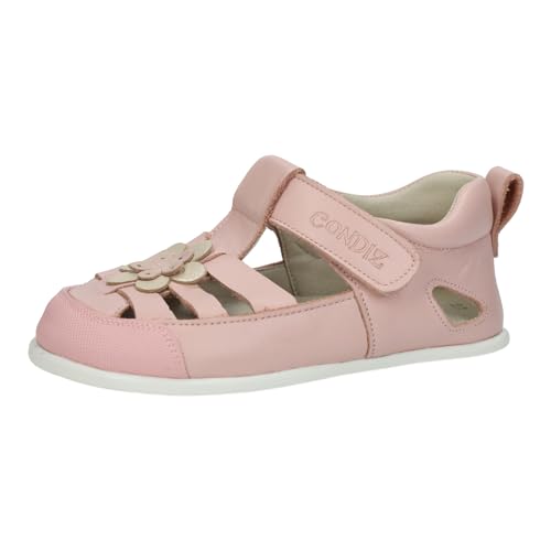 ZAPATOP CZ135 Ledersandalen für Mädchen, Rosa, umweltfreundliche Schuhe, mit Ledersohle und rutschfestem Gummiboden, hergestellt in Spanien für Mädchen Sandalen, Rosa, 18 EU von ZAPATOP