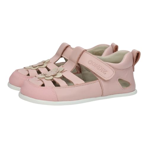 ZAPATOP CZ135 Ledersandalen für Mädchen, Rosa, umweltfreundliche Schuhe, mit Ledersohle und rutschfestem Gummiboden, hergestellt in Spanien für Mädchen Sandalen, Rosa, 19 EU von ZAPATOP