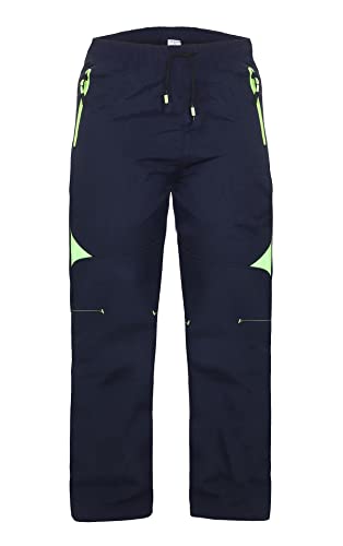 ZARMEXX Kinder Softshell Thermohose Jungen Mädchen Outdoor Trekking Herbst Winter Schneehose Ski Wanderhose (SF-1972 Navy, 146) von ZARMEXX