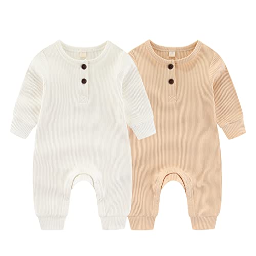 ZAV Solid Unisex Neugeborene Baby Jungen Mädchen Strampler 2er Pack Langarm Jumpsuits Säuglingskleidung Outfits. ZAV Solid Unisex Neugeborene Baby Jungen Mädchen Strampler 2er Pack Langarm Jumpsuits Säuglingskleidung Outfits. von ZAV